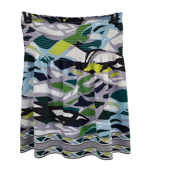 BCBGMaxAzria Women's Contemporary Art‎ Abstract Print Flowy Smocked Tube Top O/S - Picture 6 of 6